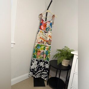 FARM rio Colorful Patterned tiered Dress